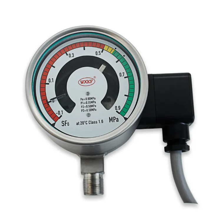 100mm SF6 Gas Density Monitors with Alarm Contacts Combine Switching Function